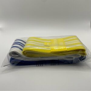 EleVen by Venus Striped Yellow and Blue Resistance Bands - Set of 3